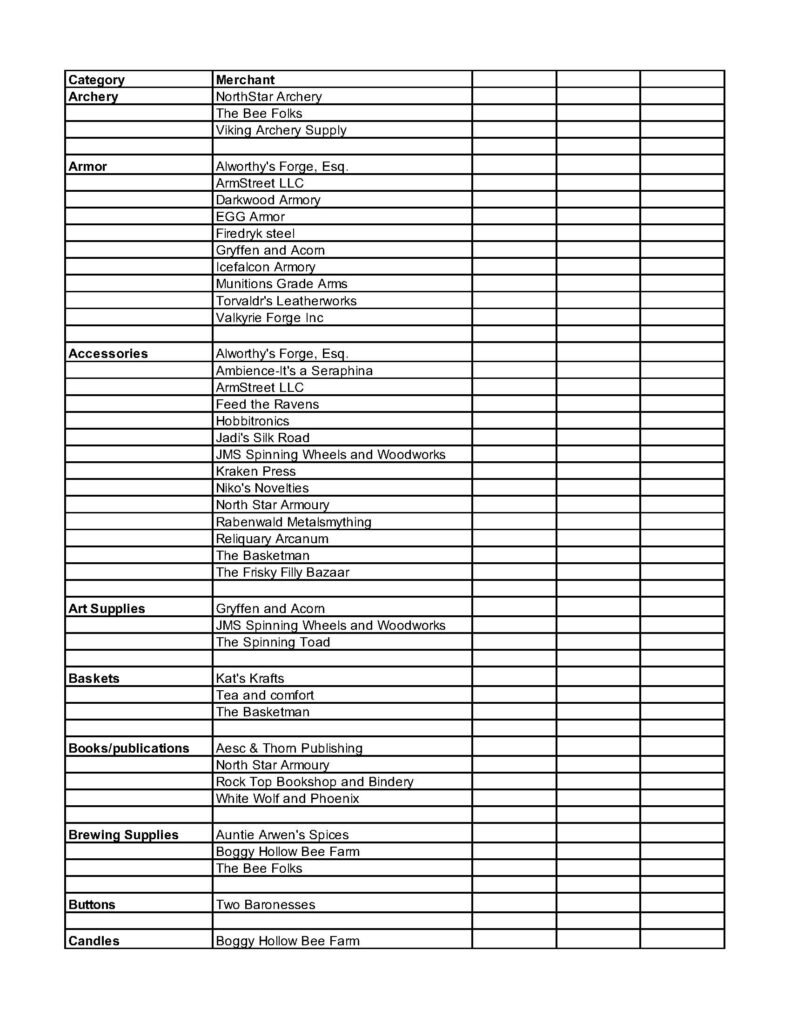 Merchant Info – Gulf Wars XXXI (2023)