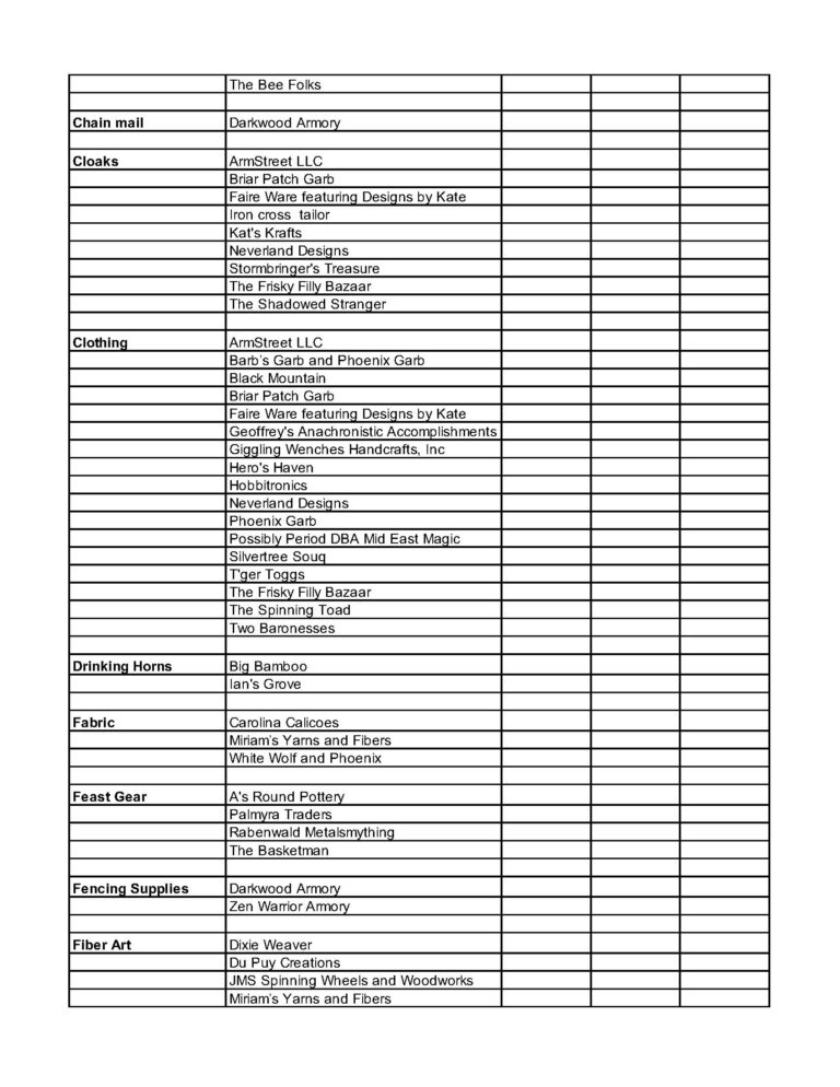 Merchant Info – Gulf Wars XXXI (2023)